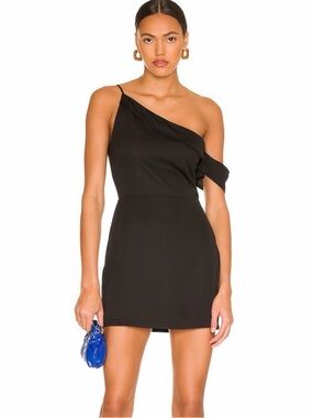 Superdown Women’s One-Shoulder Black Mini Dress